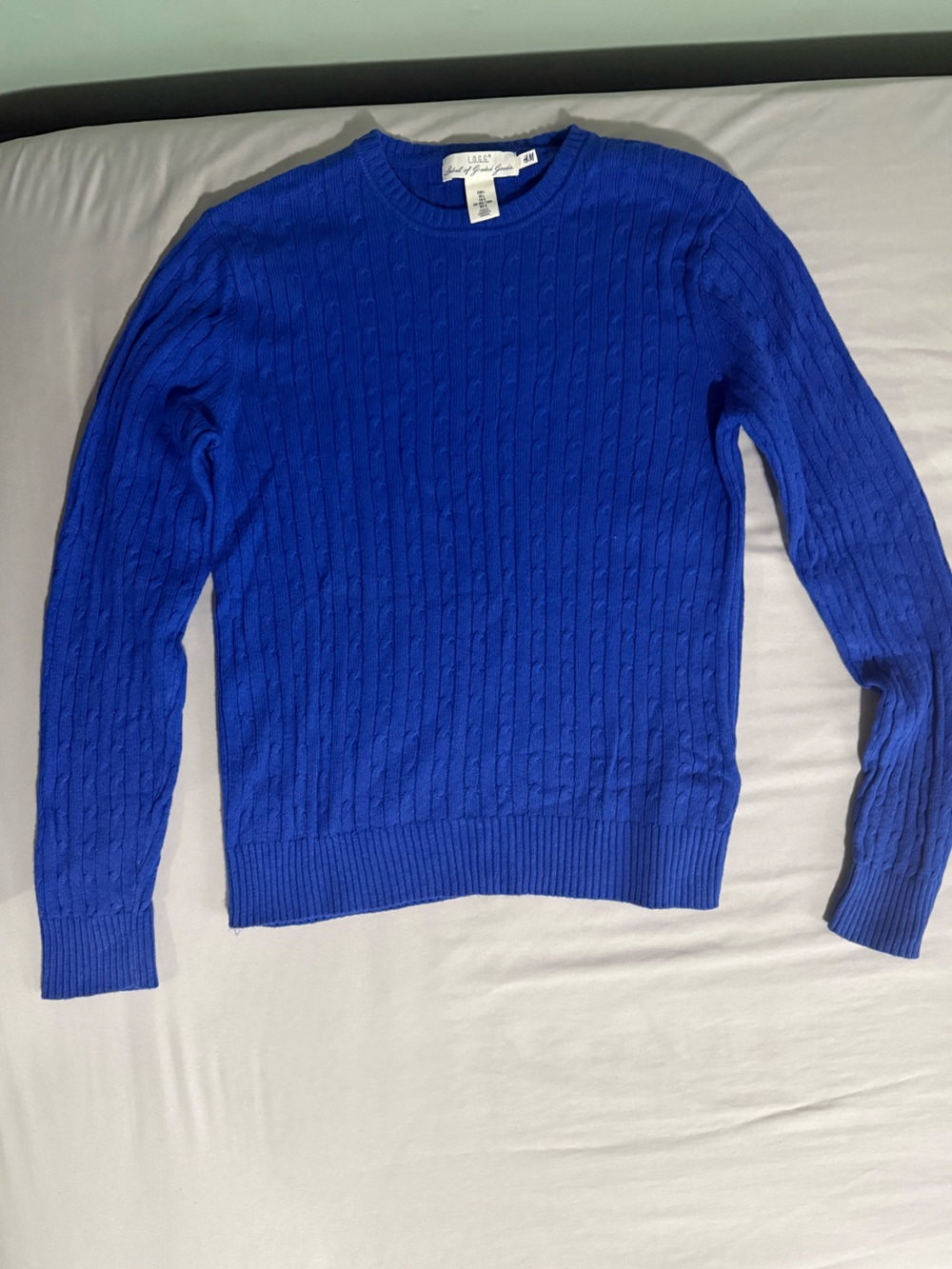 H&M Royal Blue Cotton/Wool/Synthetic blend sweater